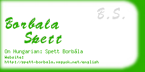 borbala spett business card